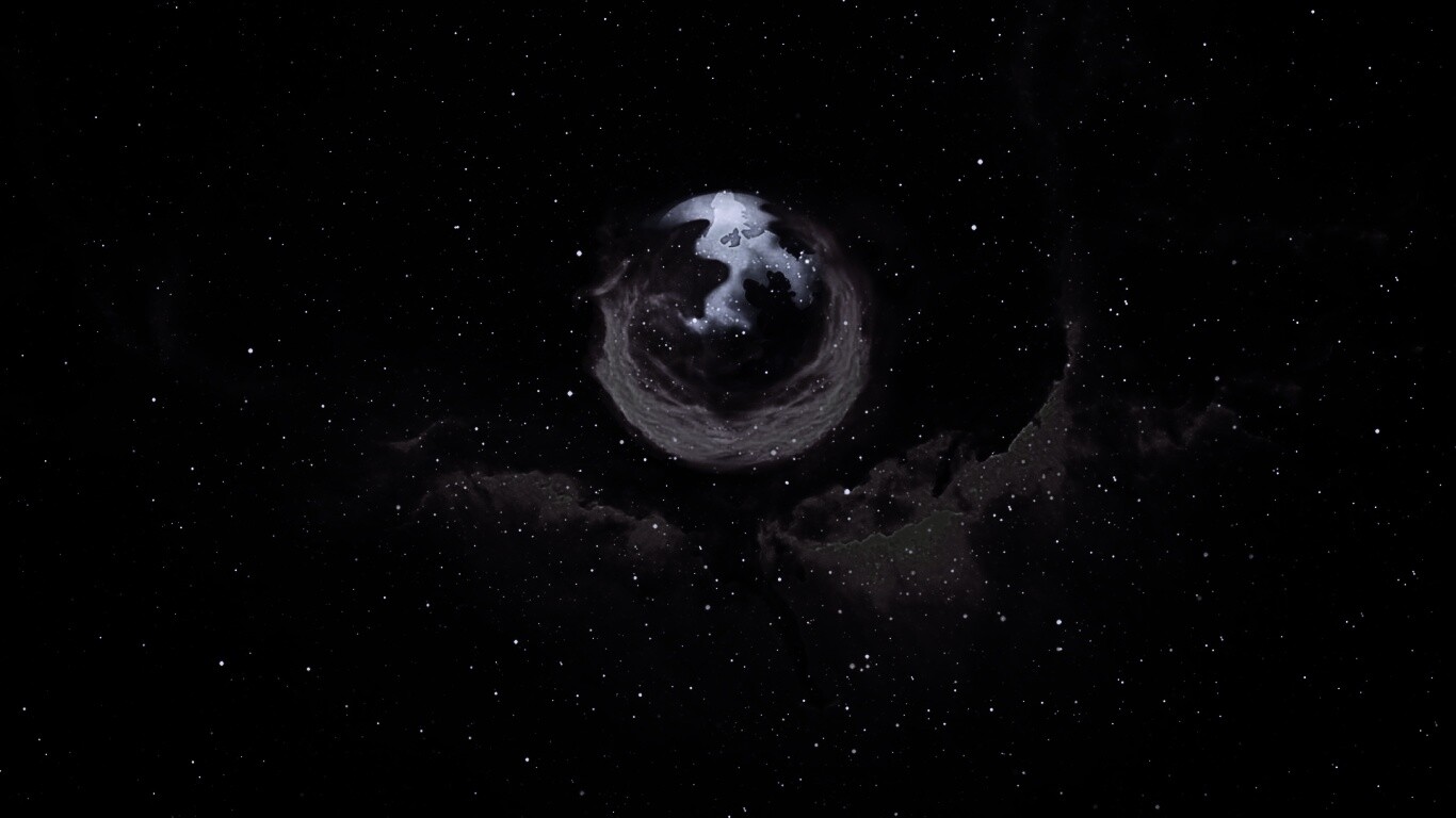 Firefox в космосе обои