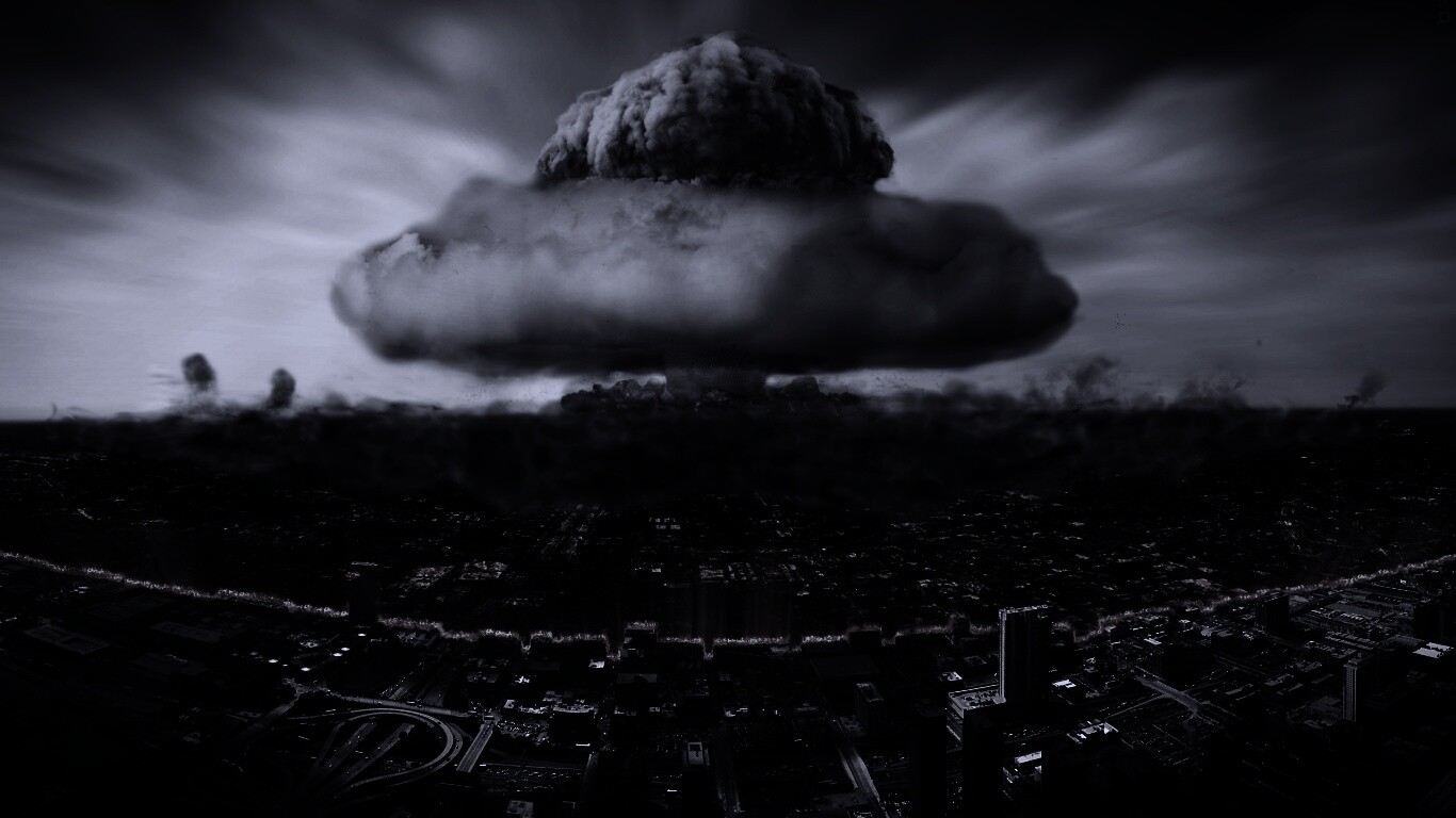 Ядерный взрыв в городе обои