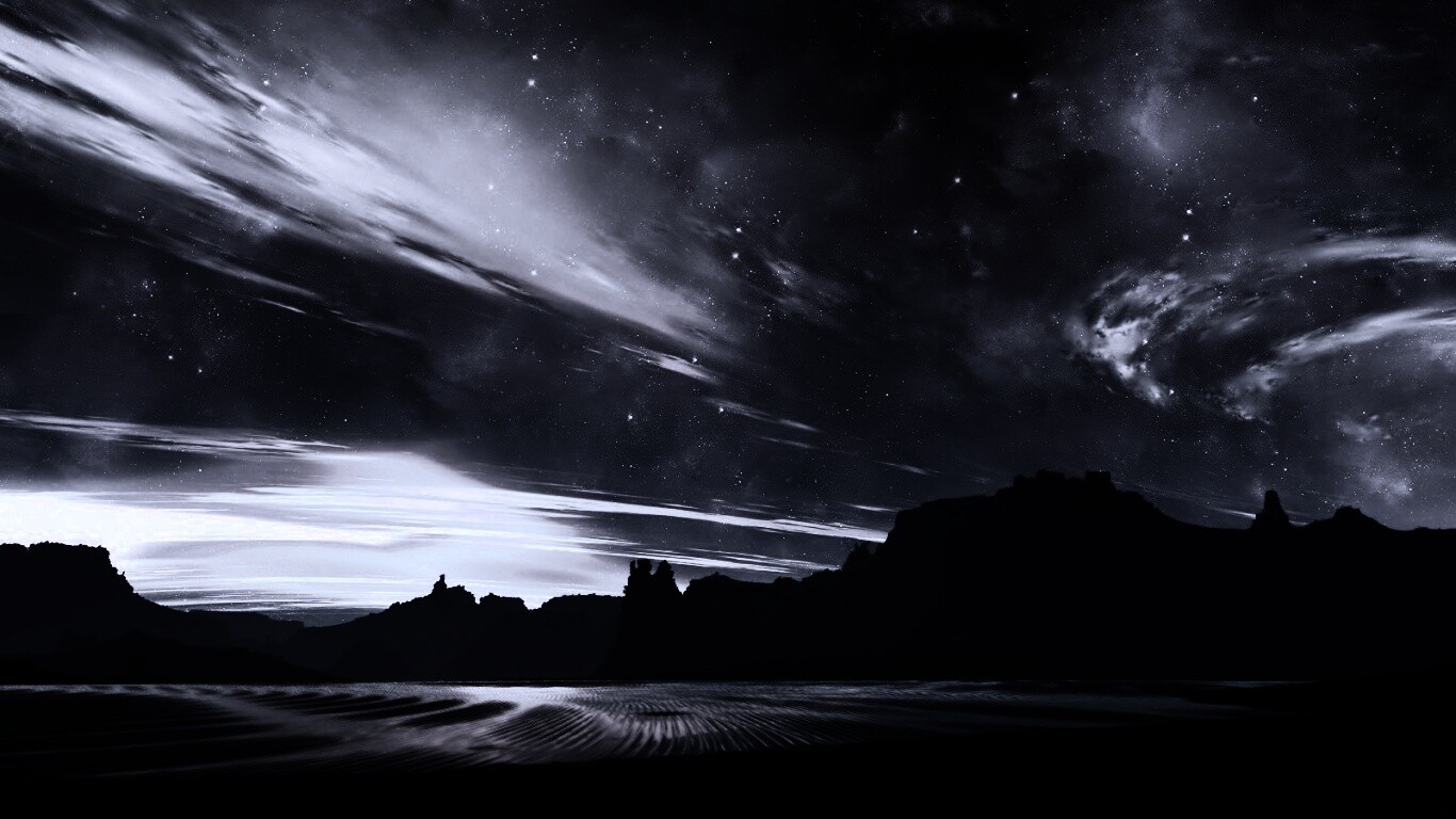 Ночное звездное небо обои