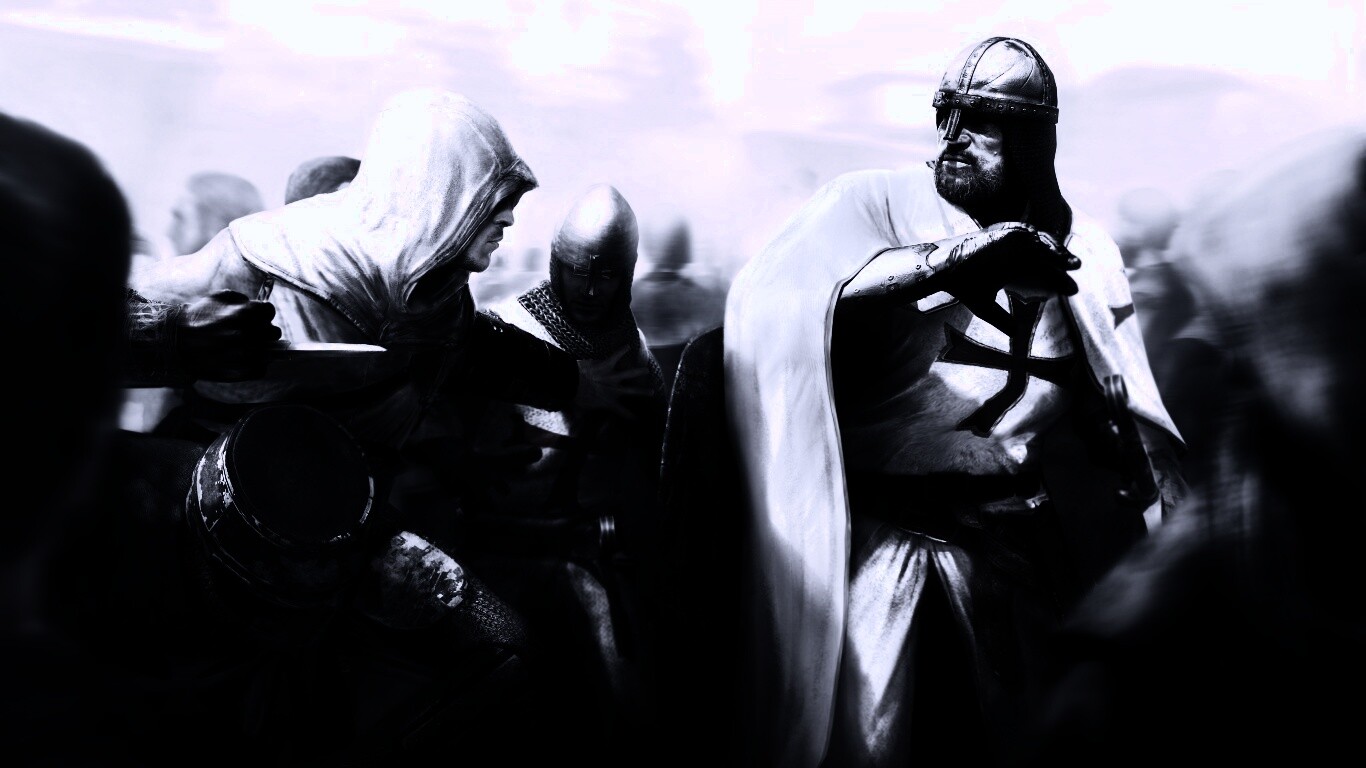 Ассасин убивает томплиера обои