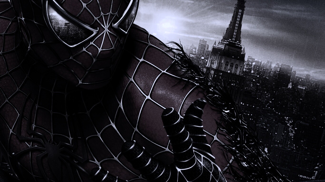 Черный человек-паук обои