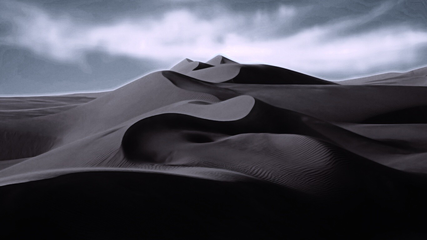 Волнистые барханы обои