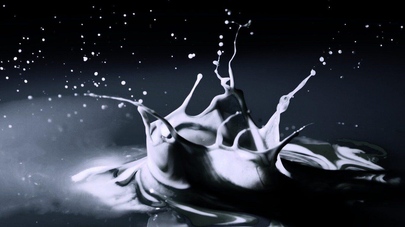 Брызги зеленой краски обои