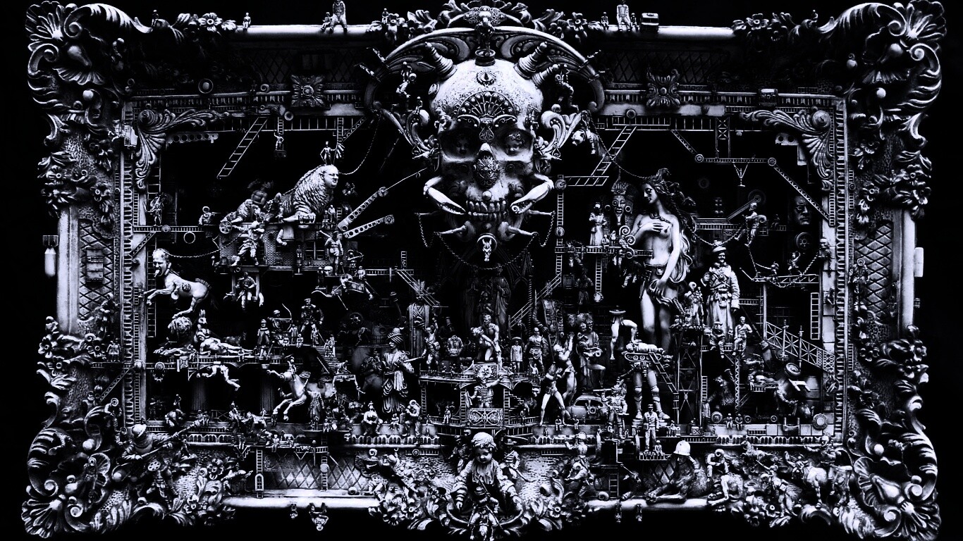 Адская скульптура обои