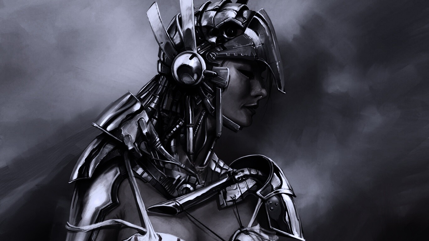 Девушка в силовой броне обои