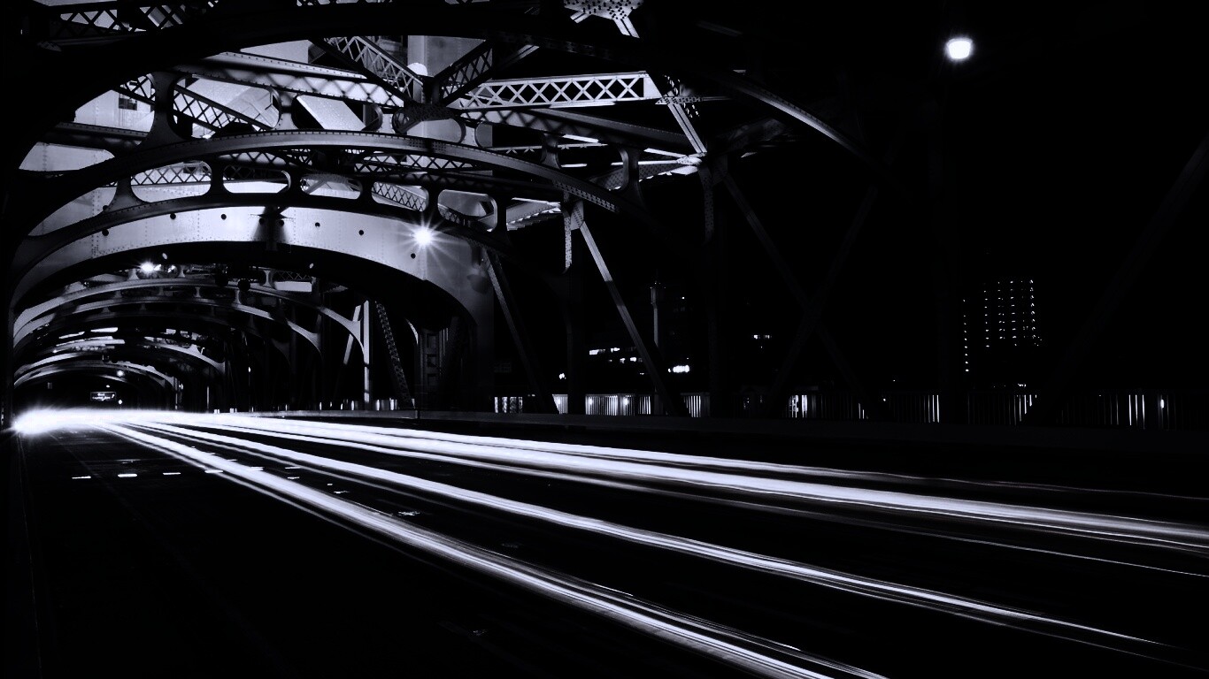 Движение на мосту обои