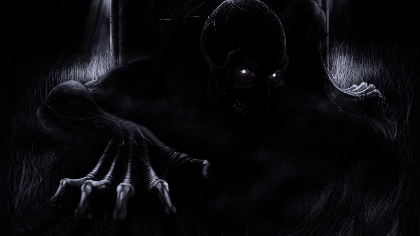 Черный труп вылезает из могилы обои