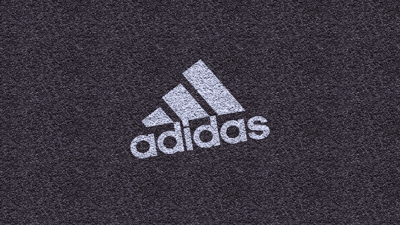 Логотип Адидас на красном обои