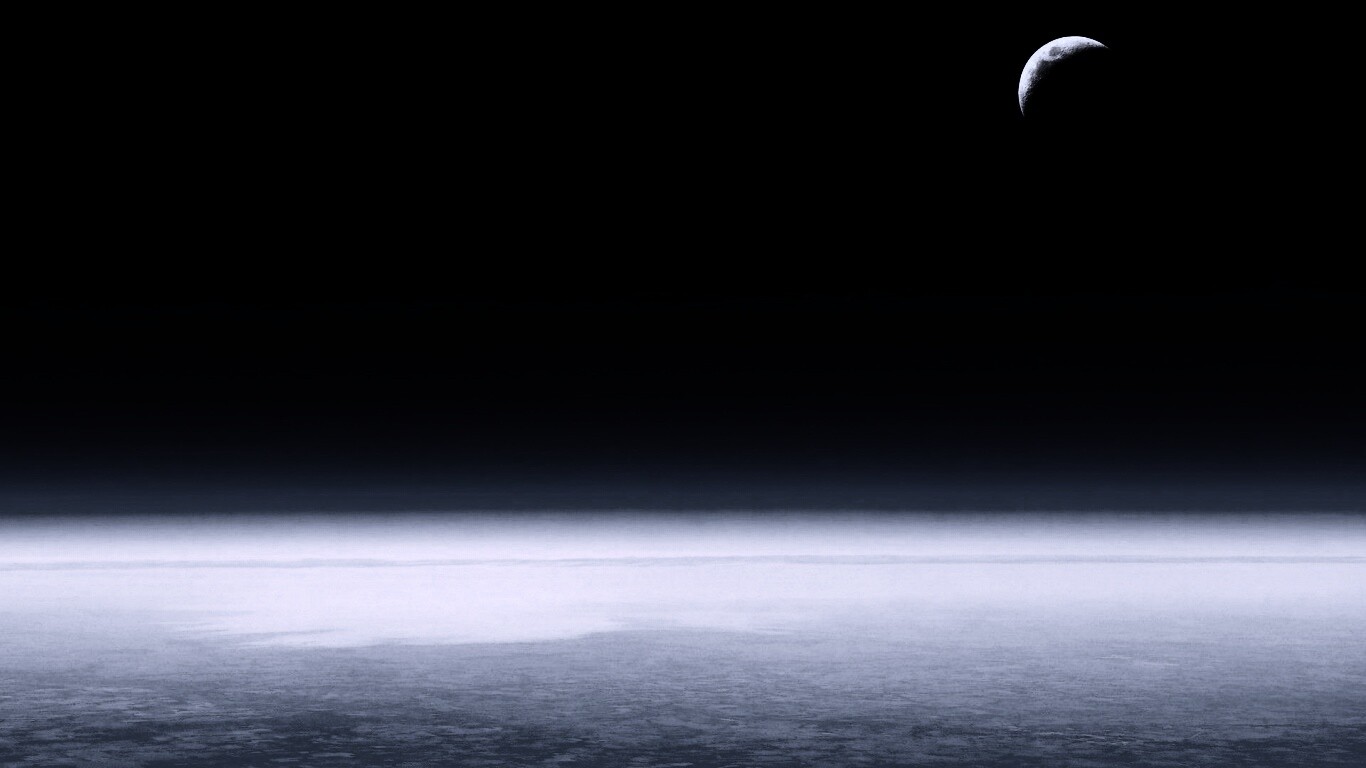 Луна над горизонтом обои