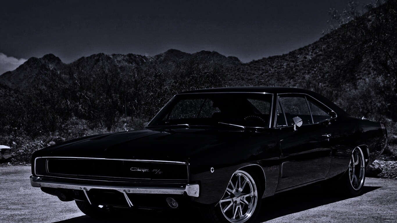Черный Додж обои