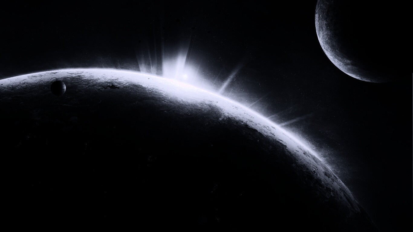 Восход над планетой обои