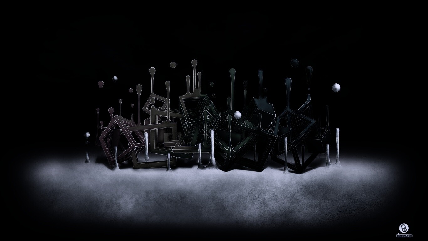 Цветные переплетающиеся кубы обои