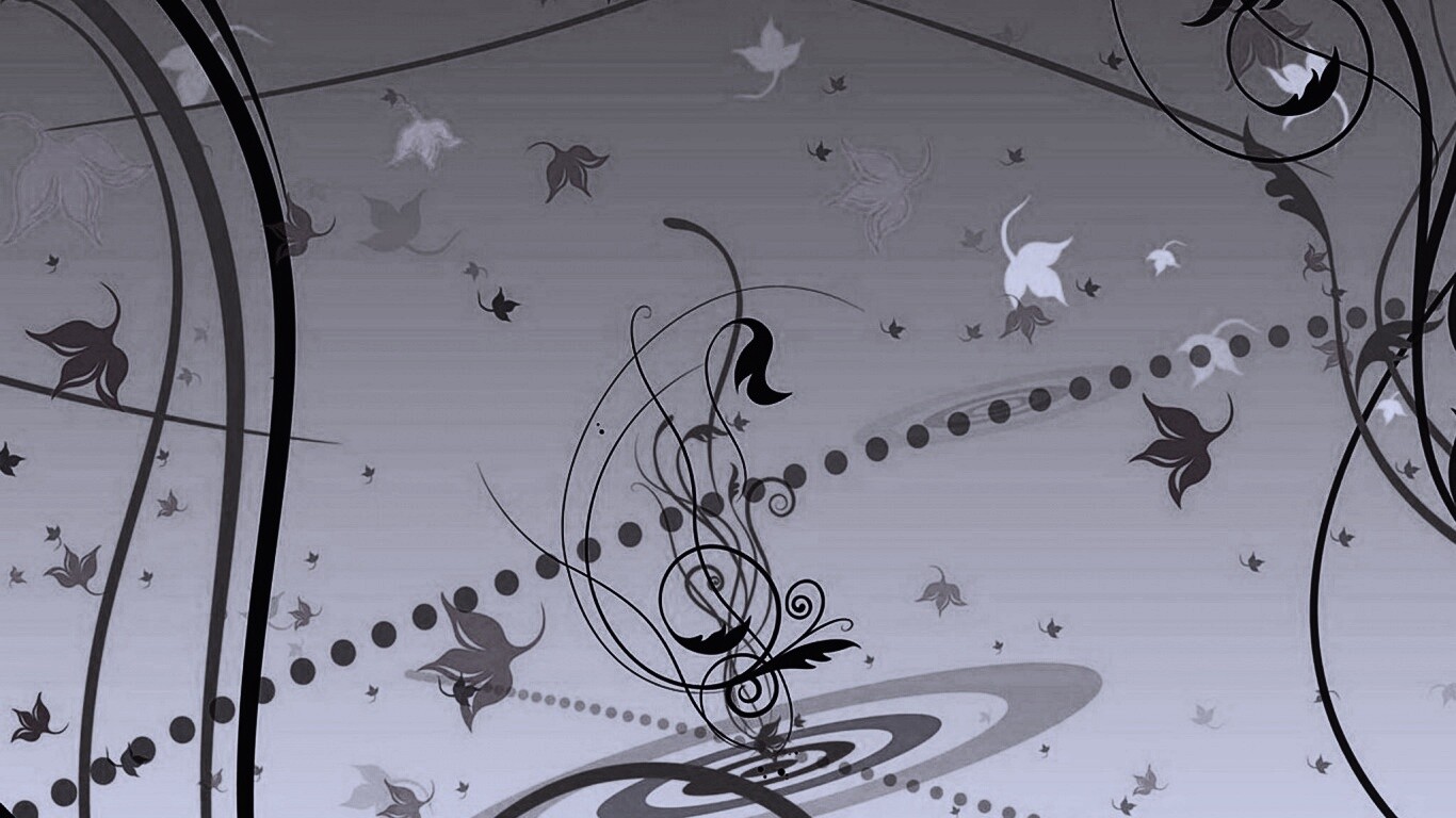 Цветы и завитки обои