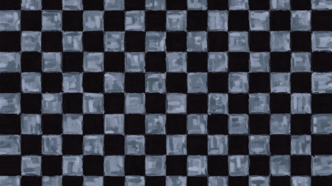 Рисованные красно-голубые клетки обои