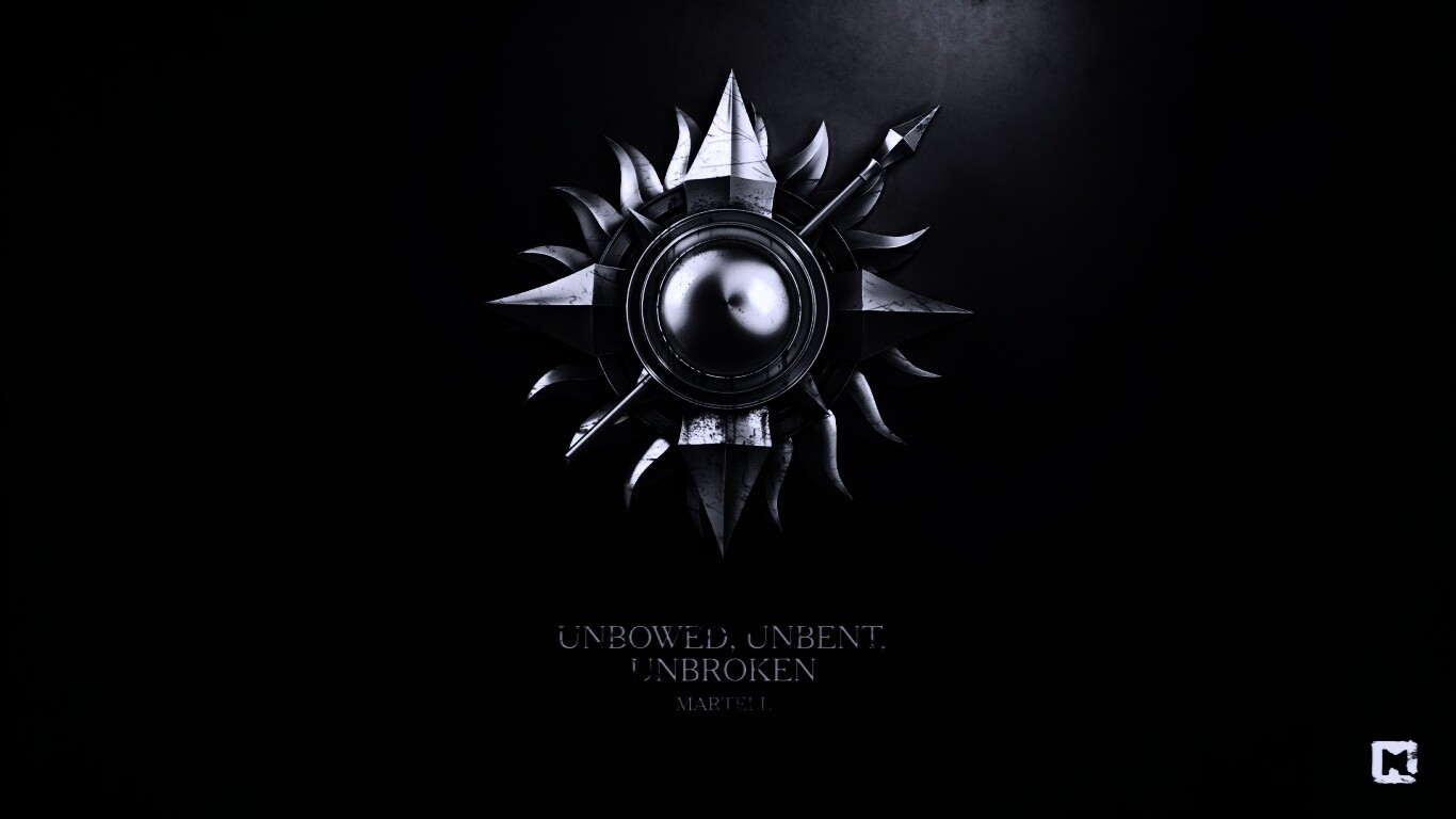 Металлический герб дома Мартелл обои