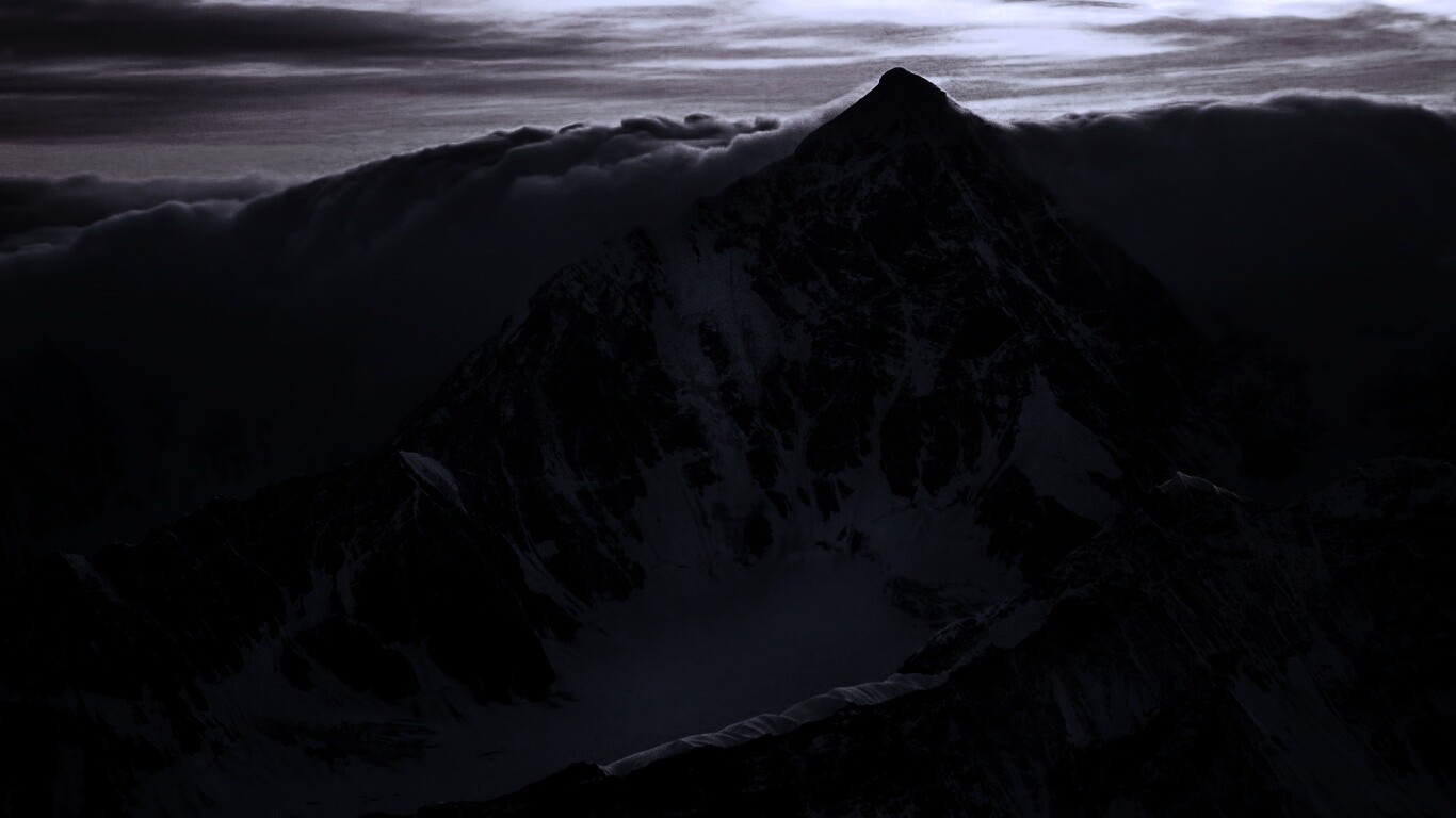 Гора на закате обои