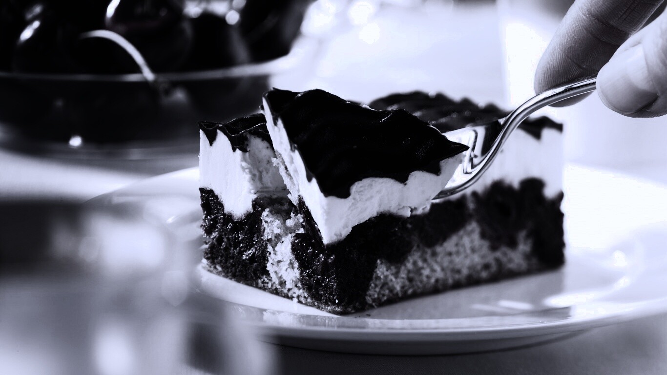 Вишневое пирожное обои