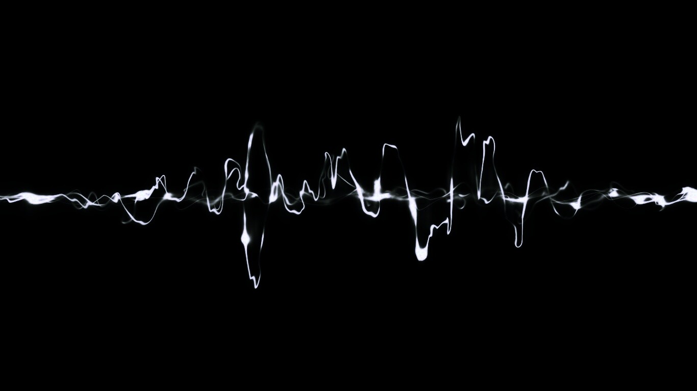 Зеленая пульсирующая волна обои