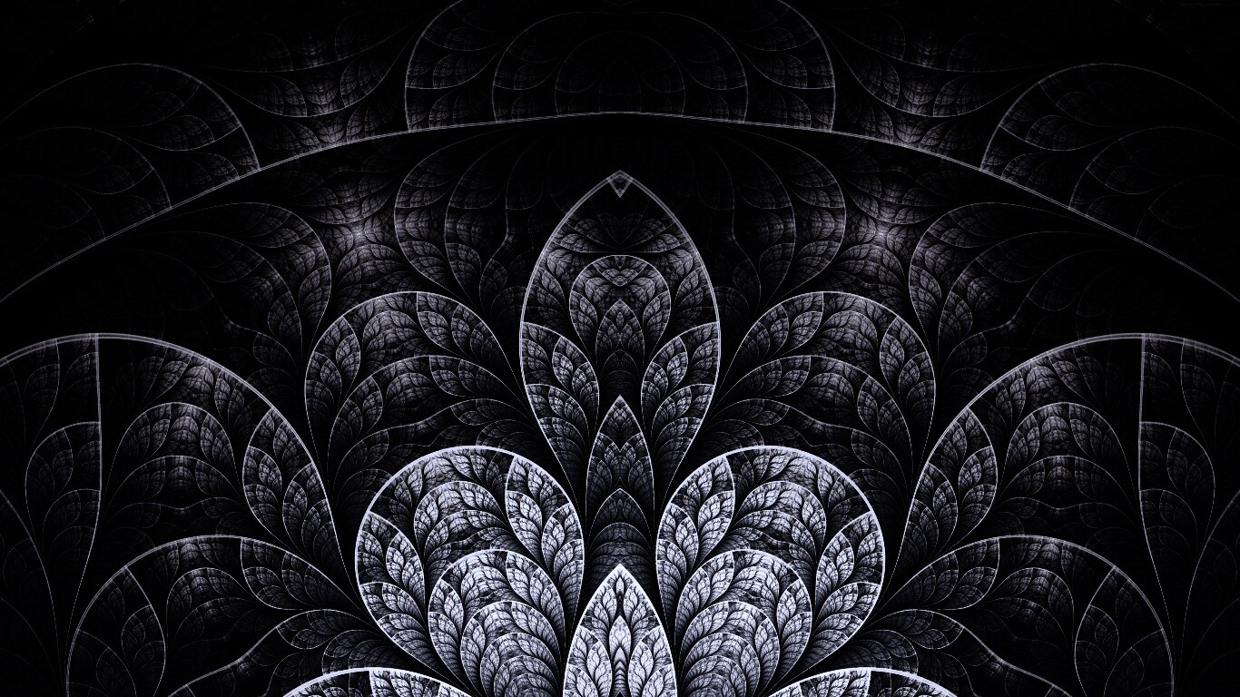 Фрактальные листья обои