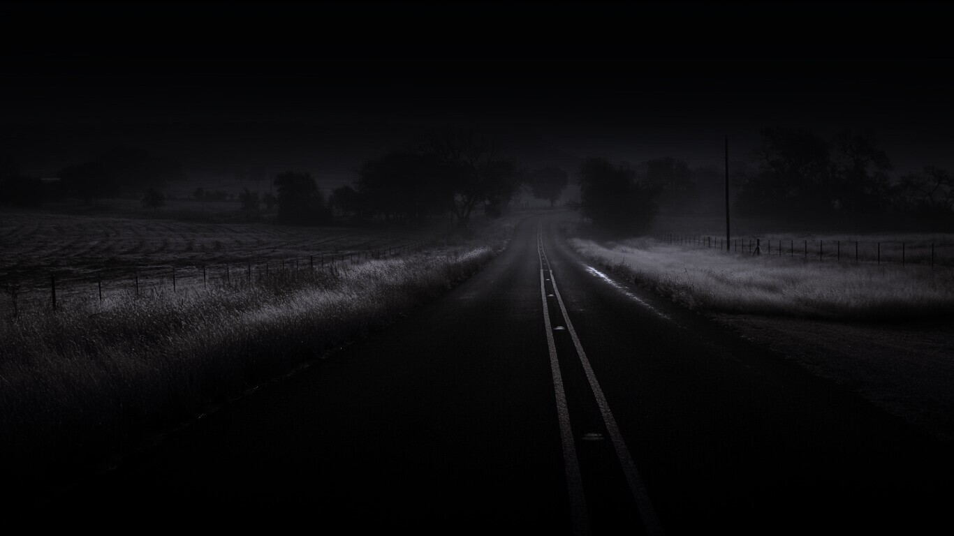 Туманная дорога обои