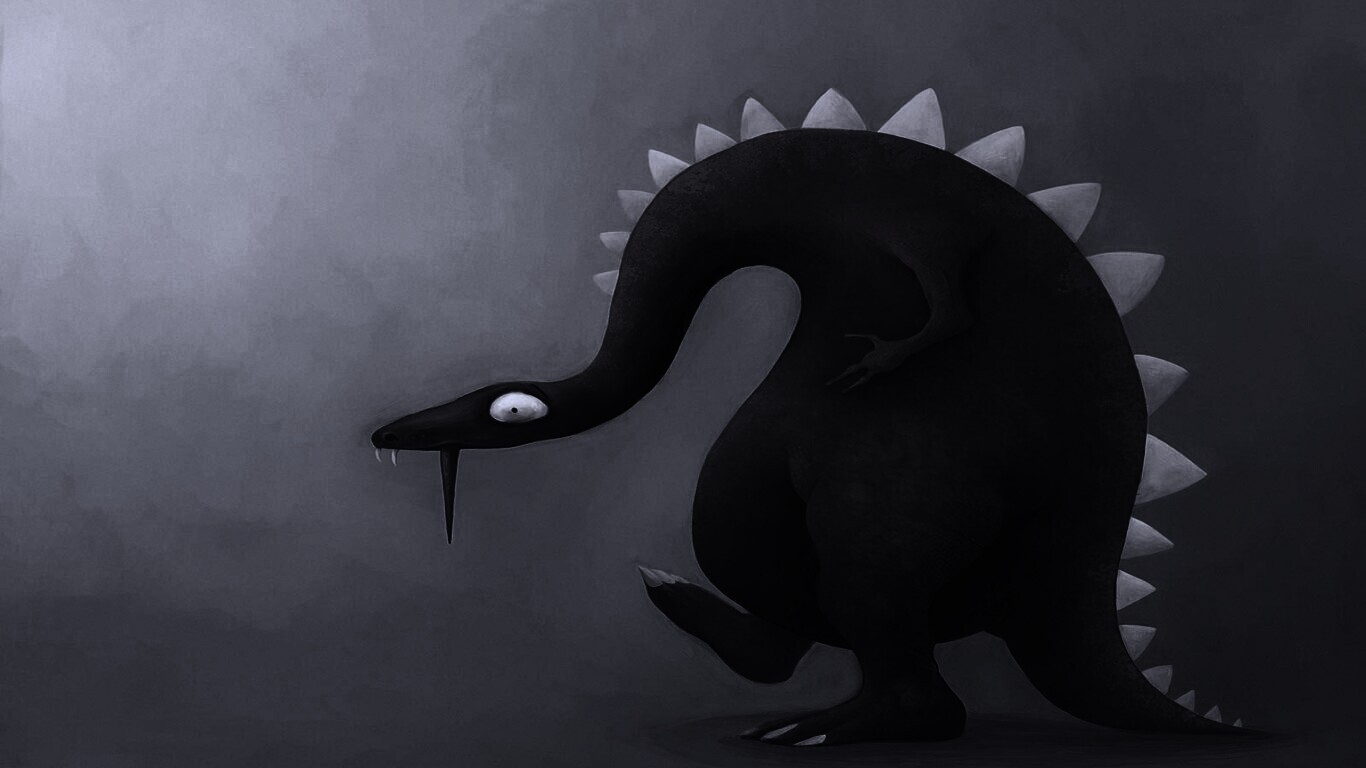 Рисованый динозавр обои