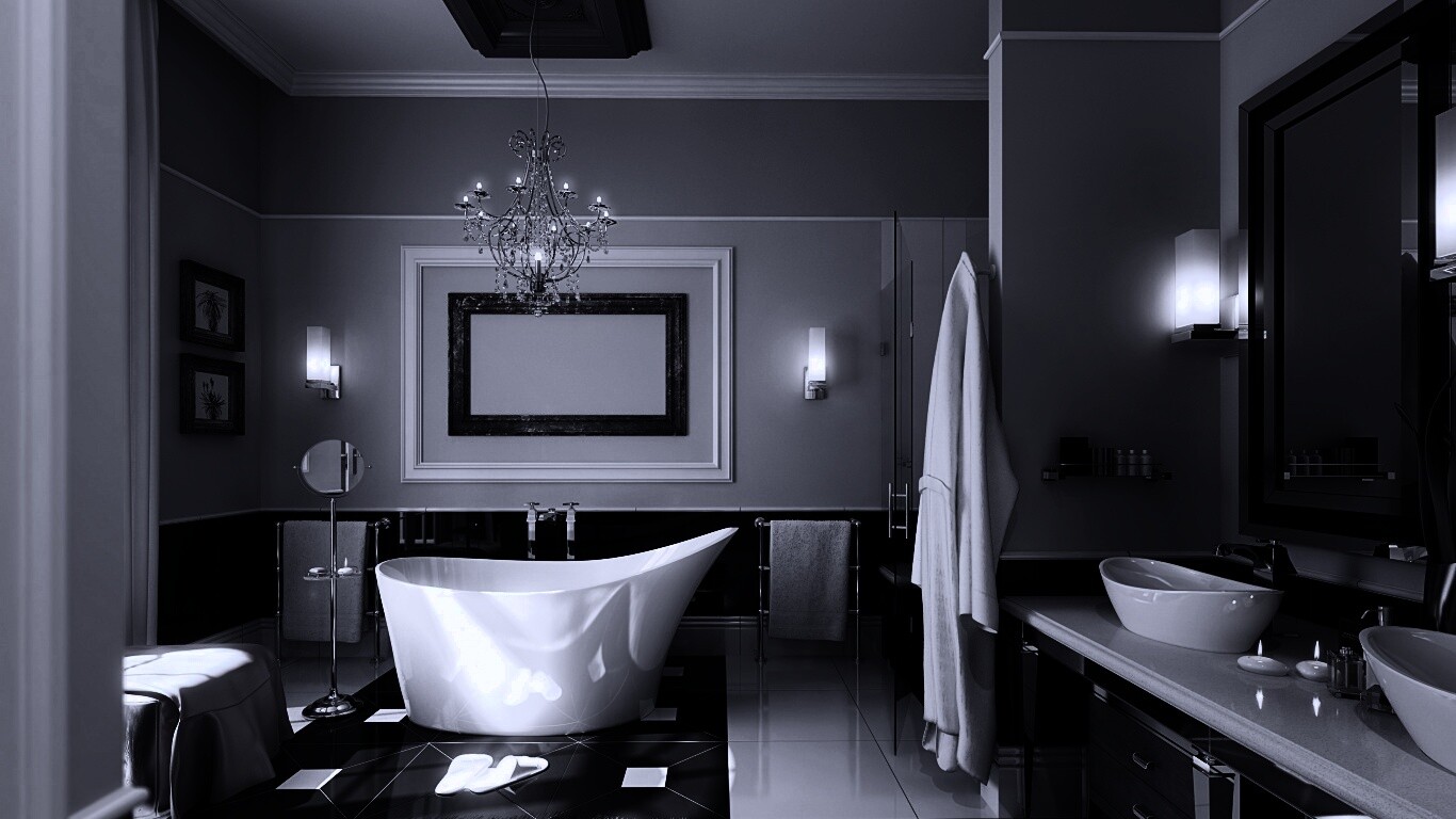 Современная ванна обои