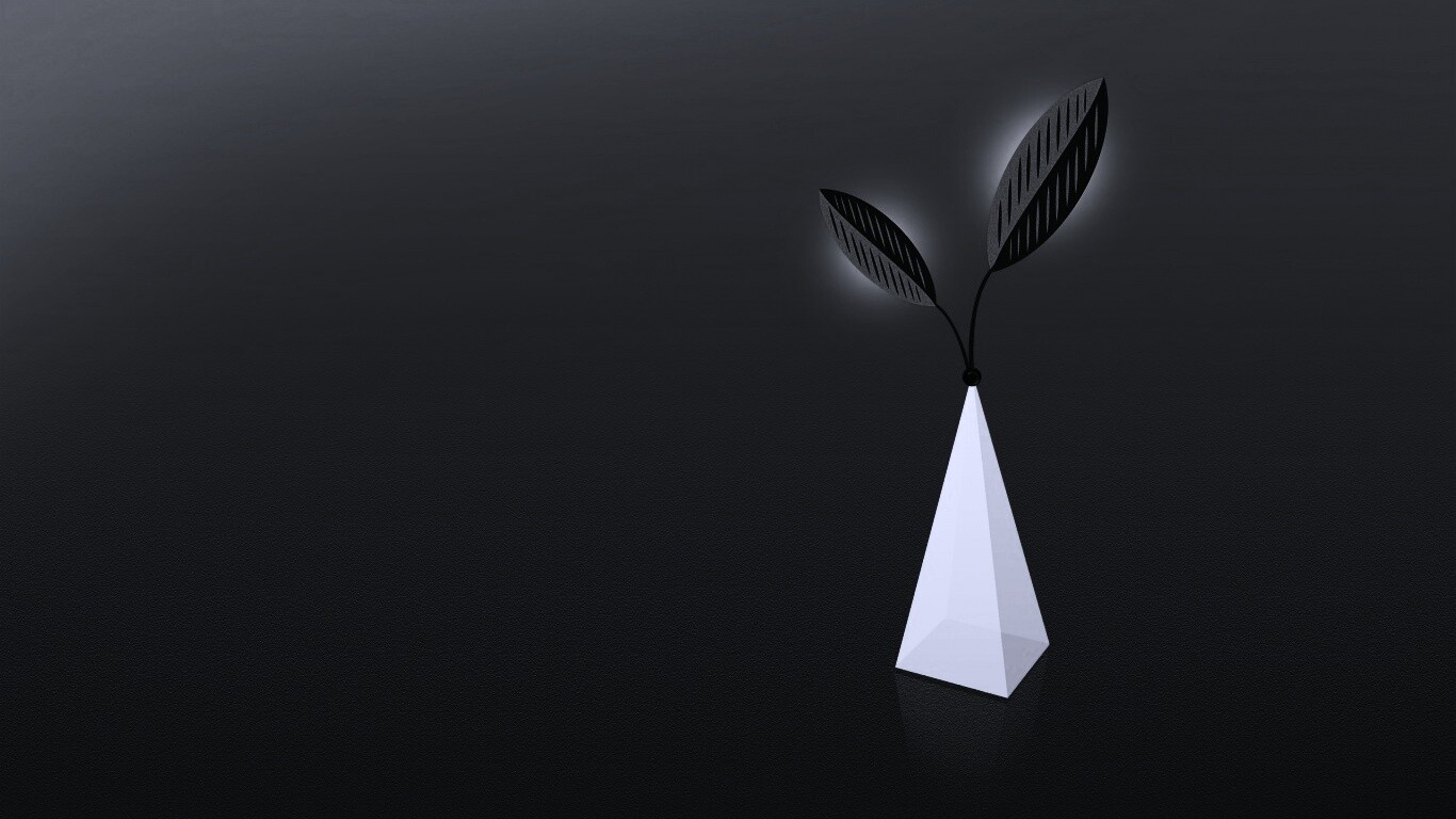 Пирамида и листик обои