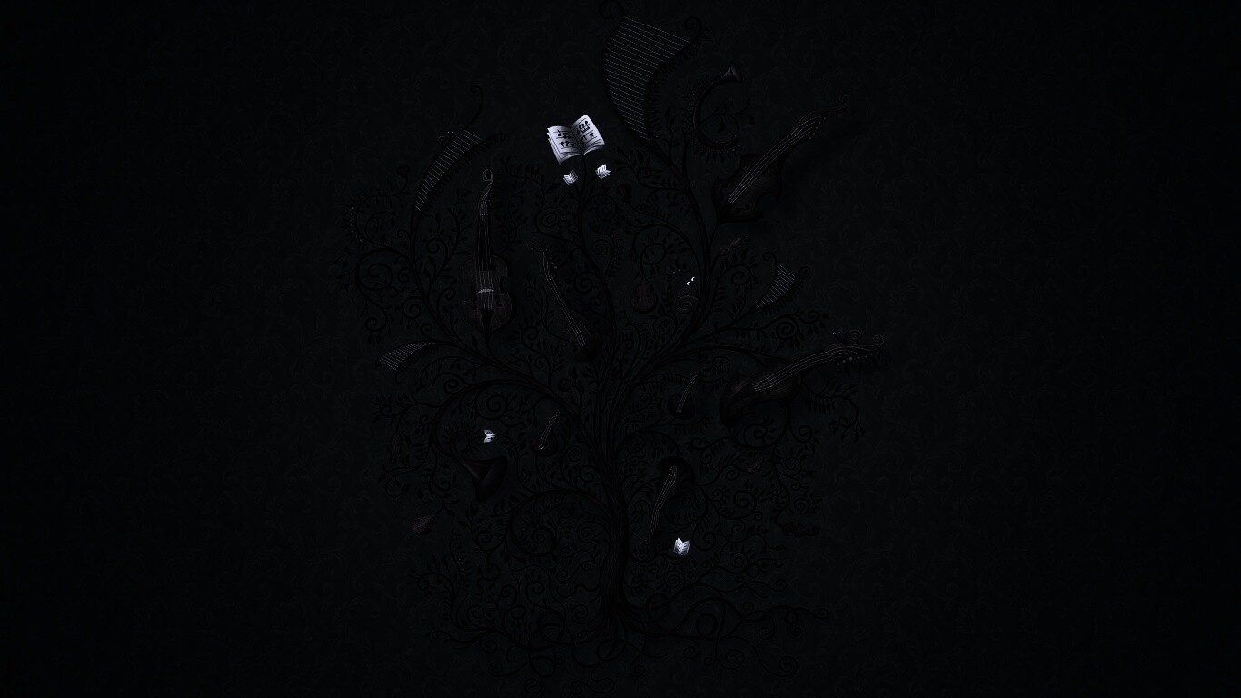 Музыкальное дерево обои