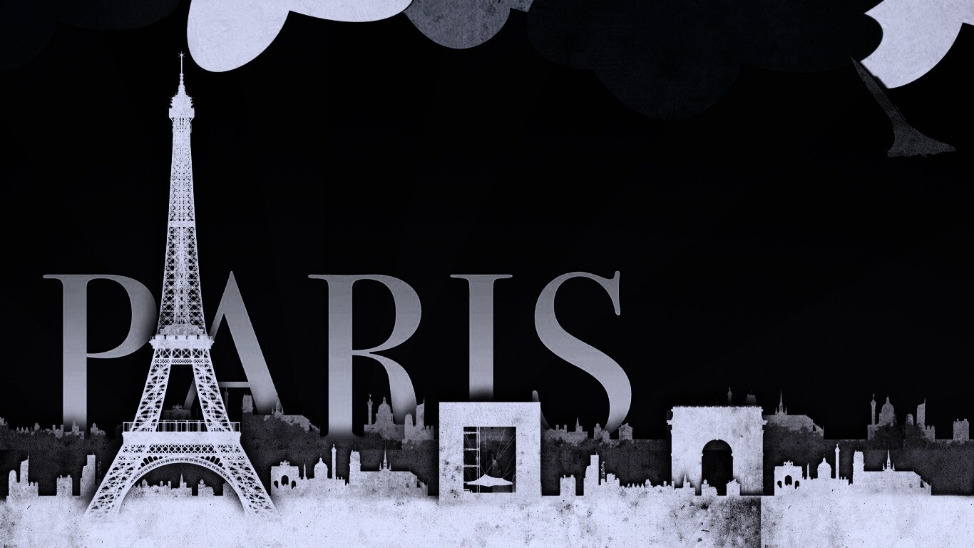 Париж в стиле декупажа обои