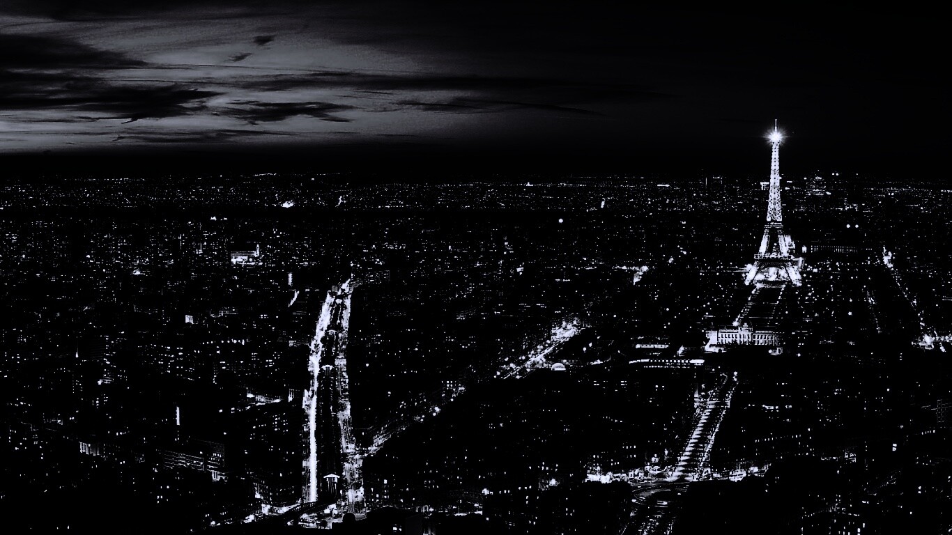 Ночной париж обои