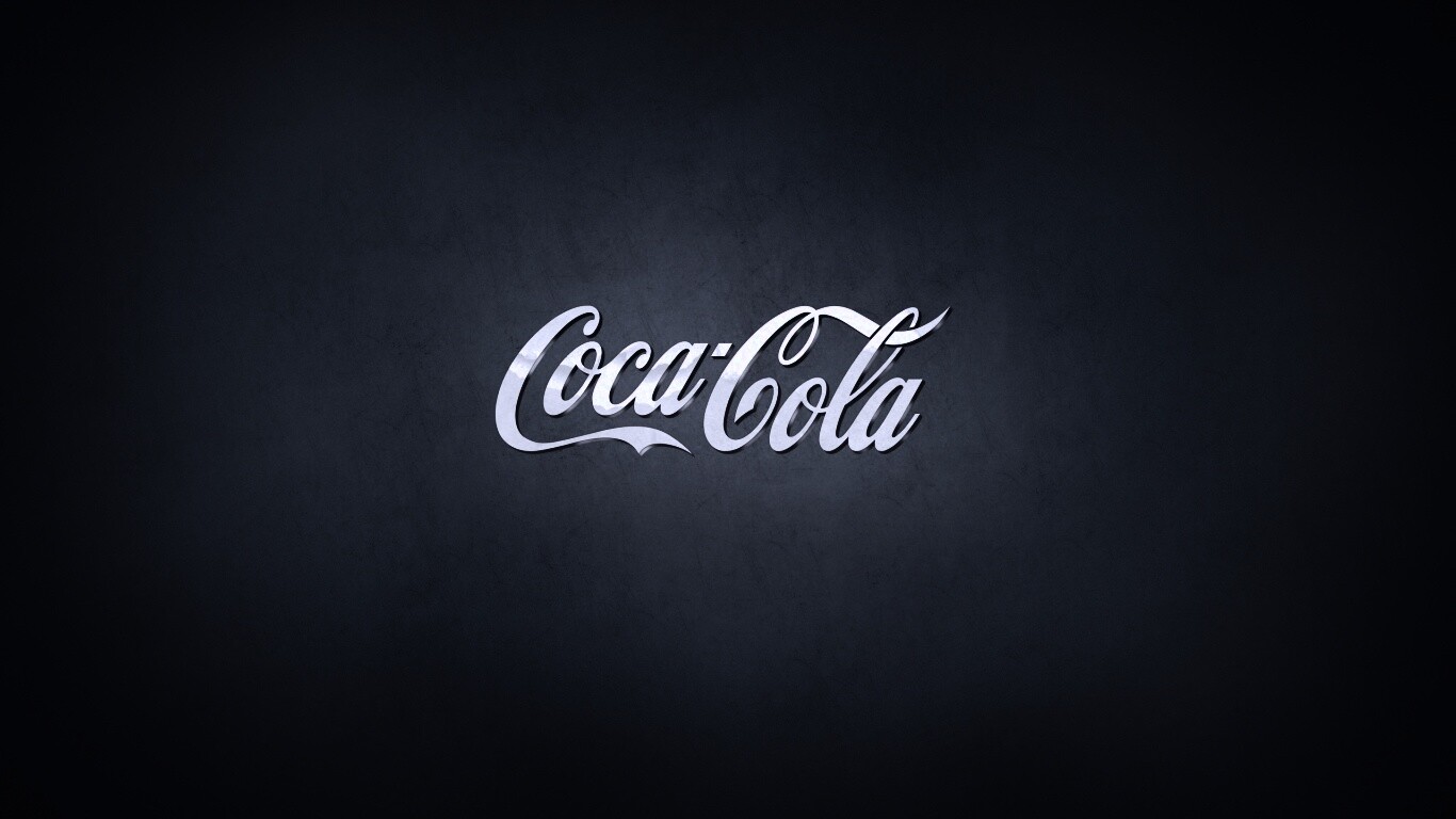 Синий логотип Coca-Cola обои