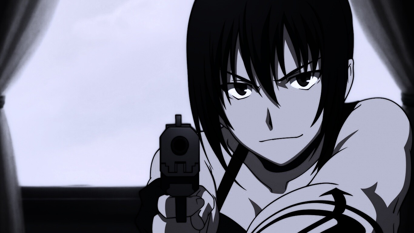 Девушка с пистолетом обои