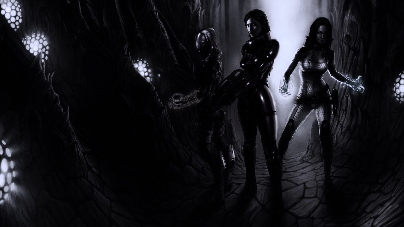 Девушки mass effect обои