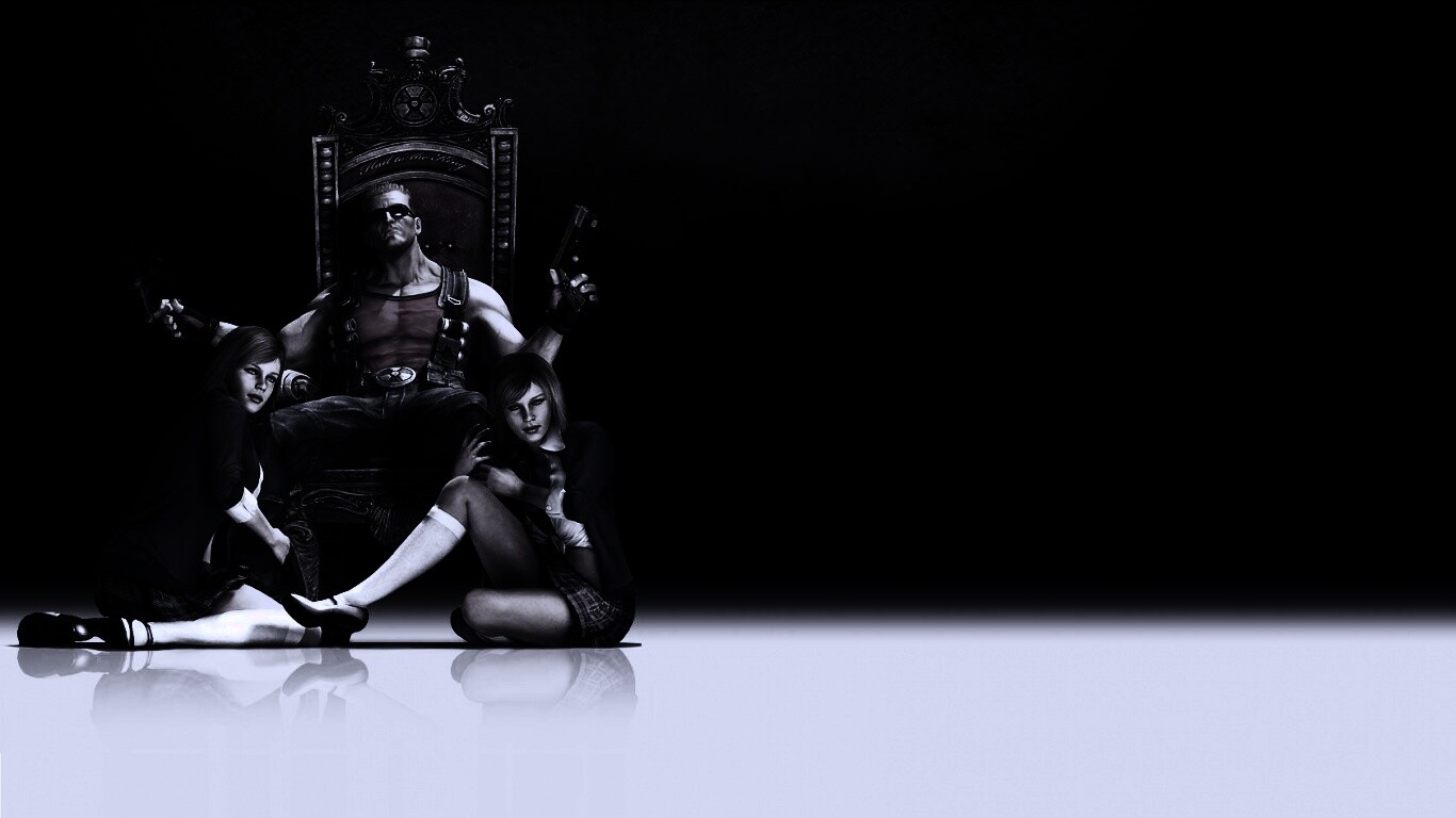 Duke Nukem на троне обои