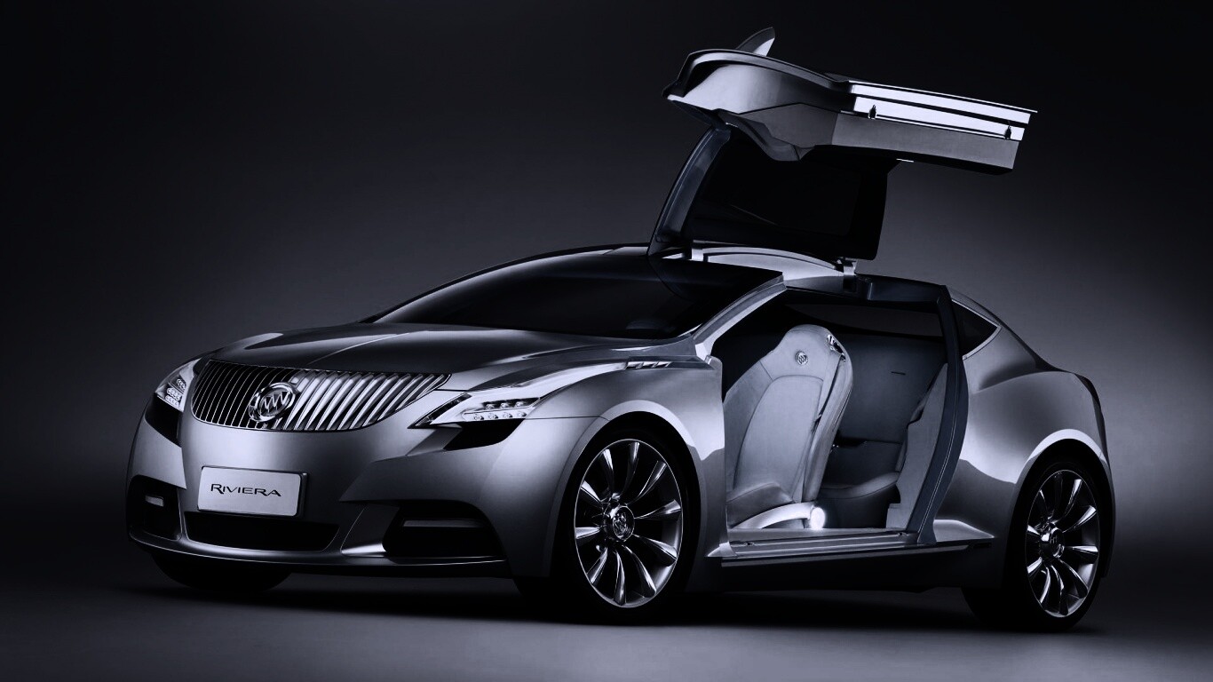 Buick Riviera с распахнутой дверцей обои