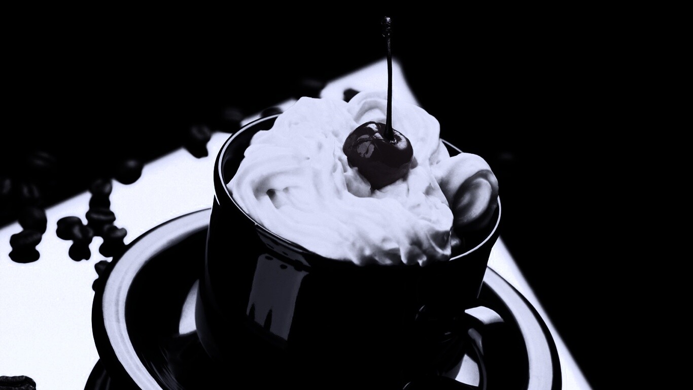 Вишня в креме обои