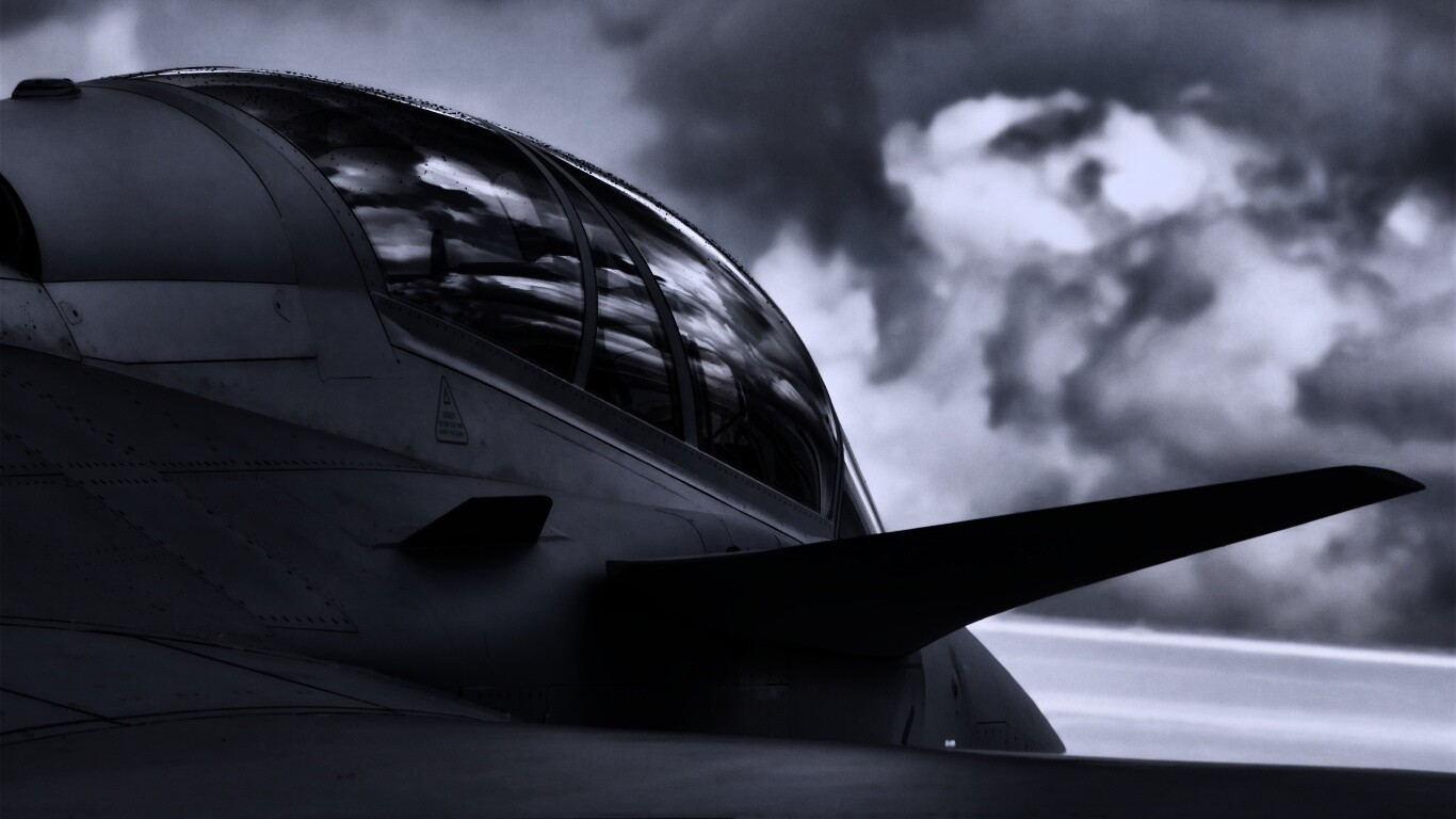 С крыла истребителя обои