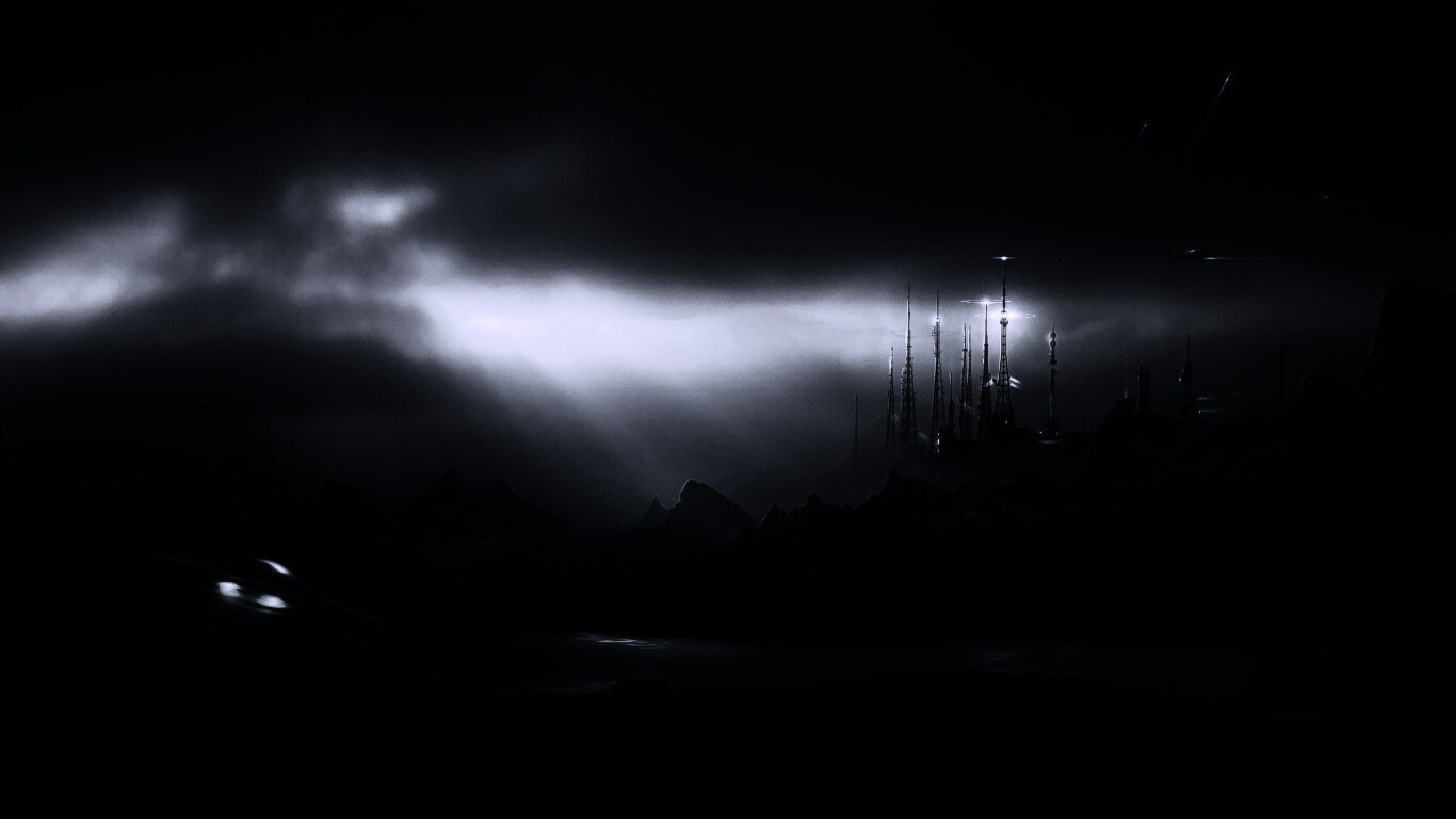 Долина в стиле SciFi обои