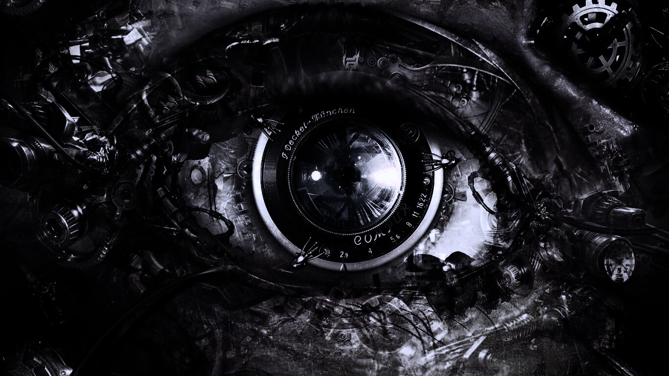 Механический глаз обои