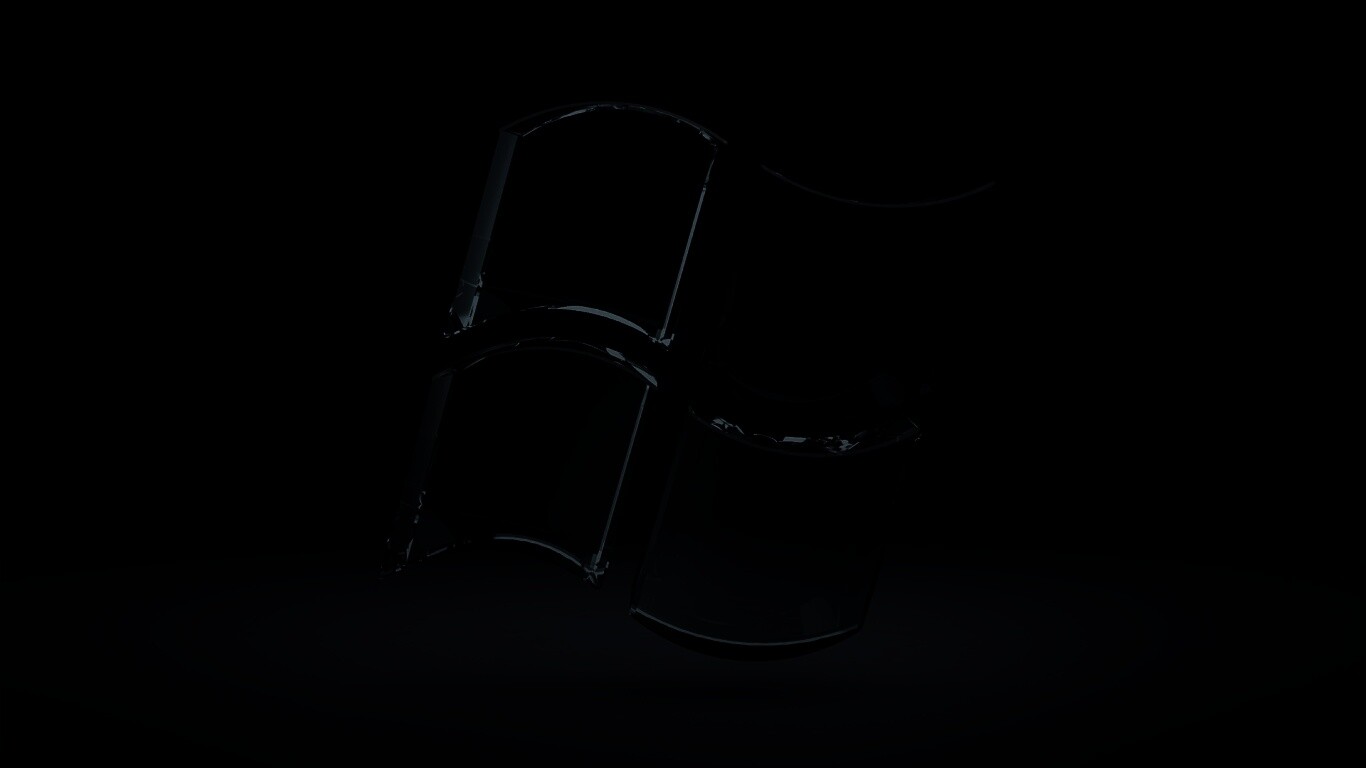 Логотип Windows из стекла обои