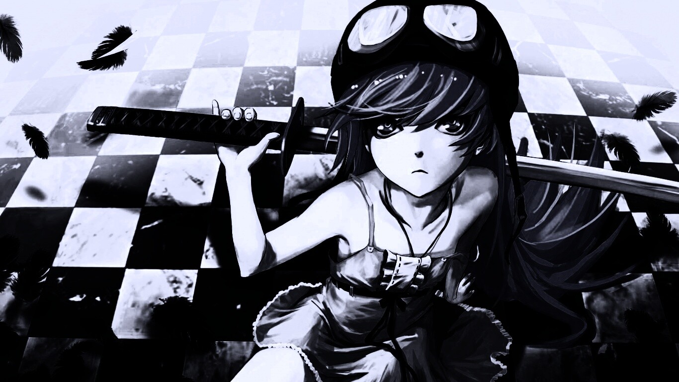 Девушка с катаной обои