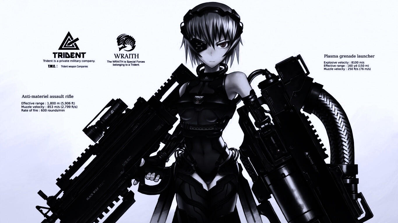 Девушка с оружием обои