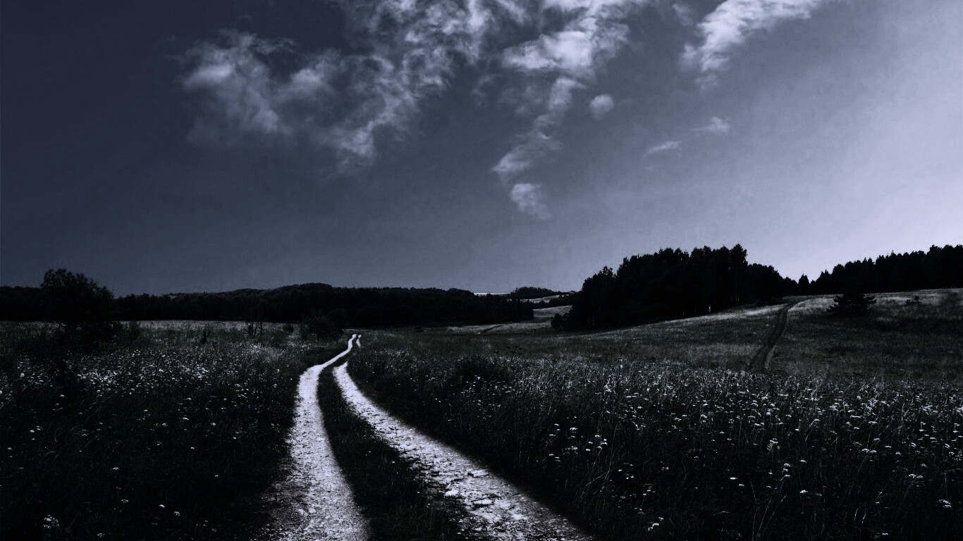 Дорога через луг обои