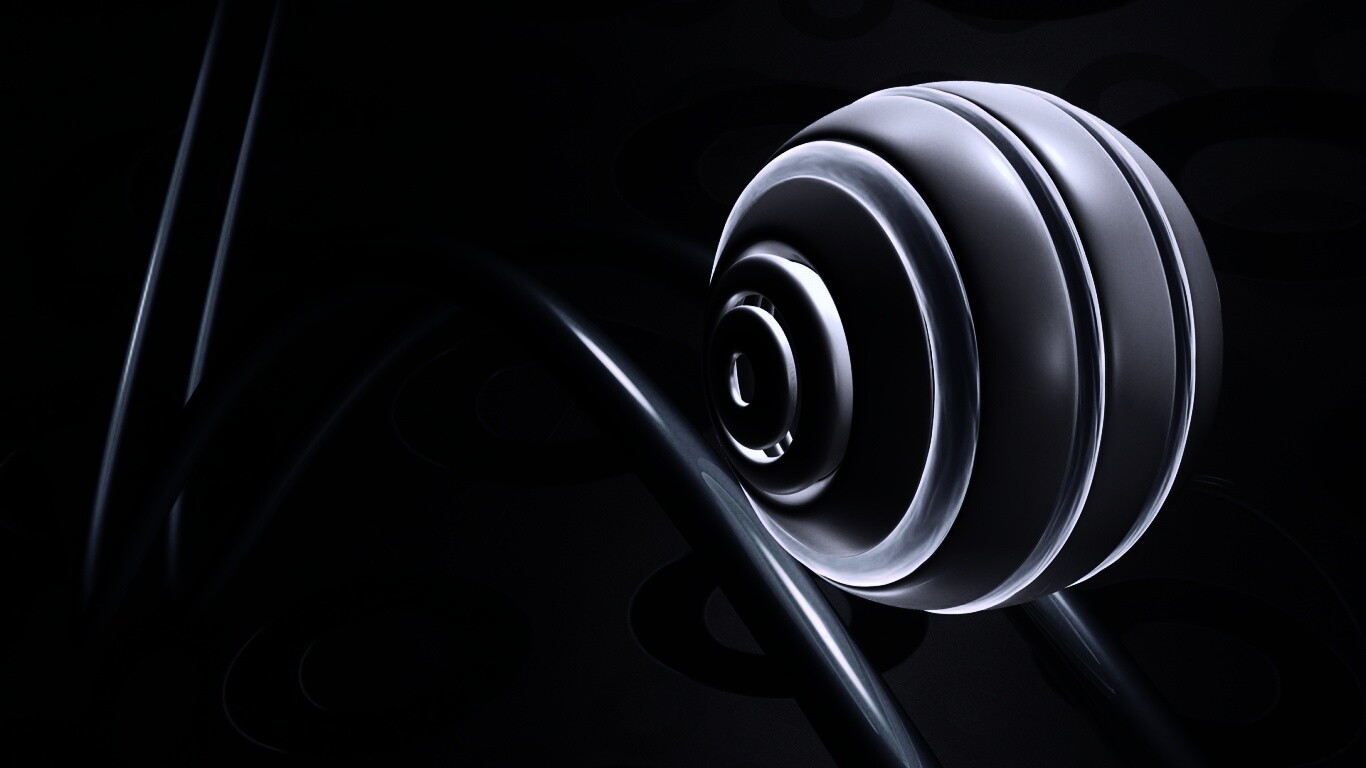 Шарик на рельсах американских горок обои