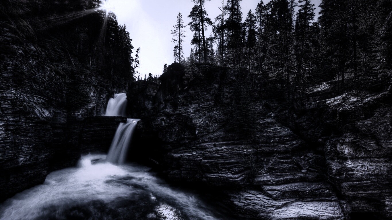 Горные водопады обои