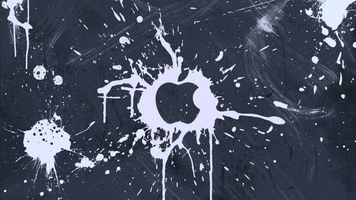 Яблоко в краске обои