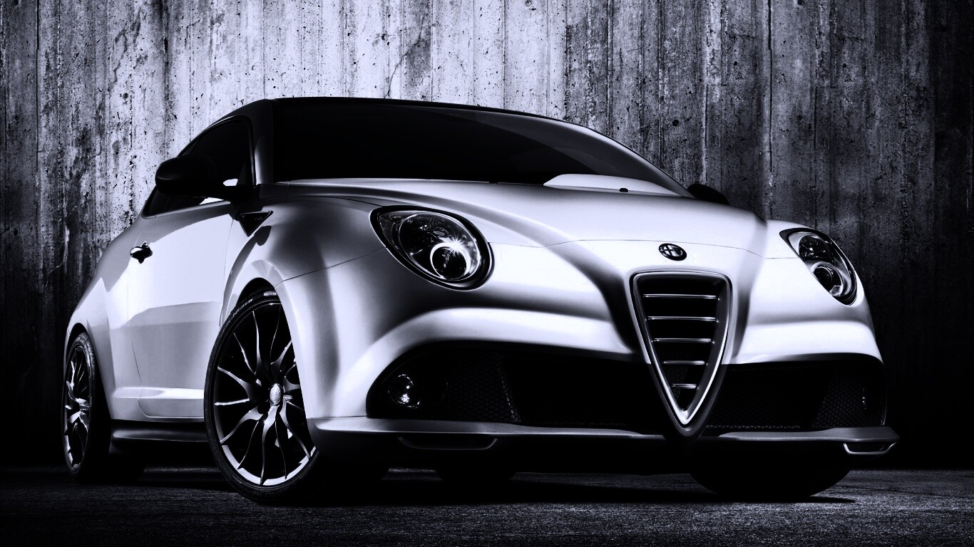 Alfa-Romeo вид спереди обои