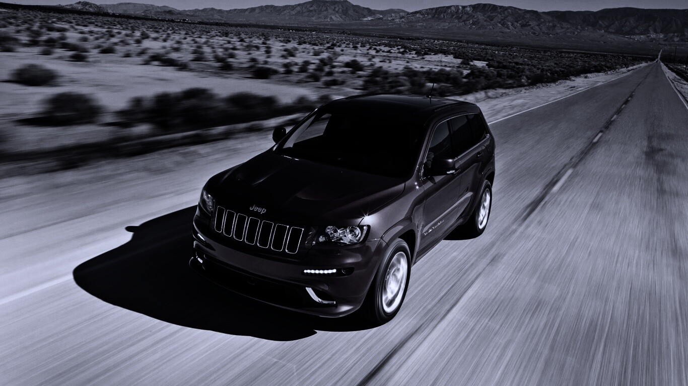 Красный Jeep обои