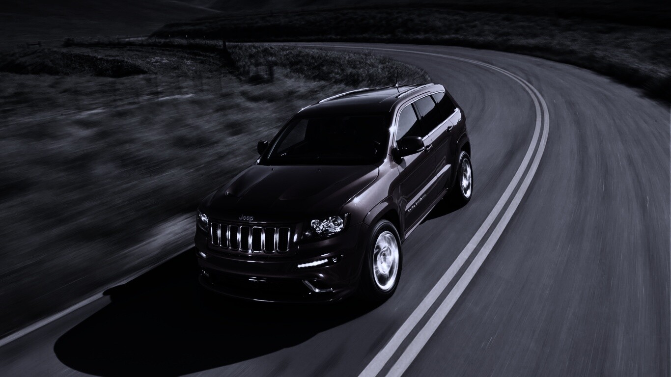 Jeep на дороге обои