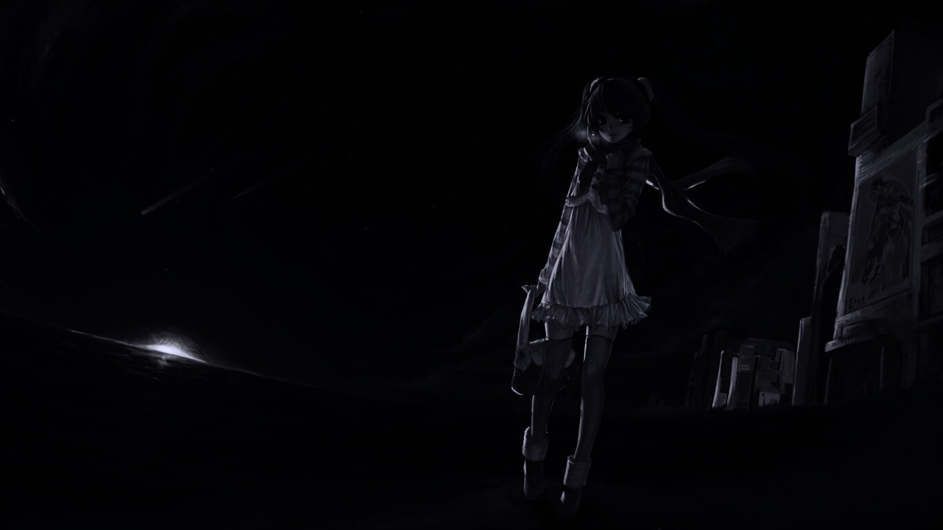 Девочка уходит из города обои